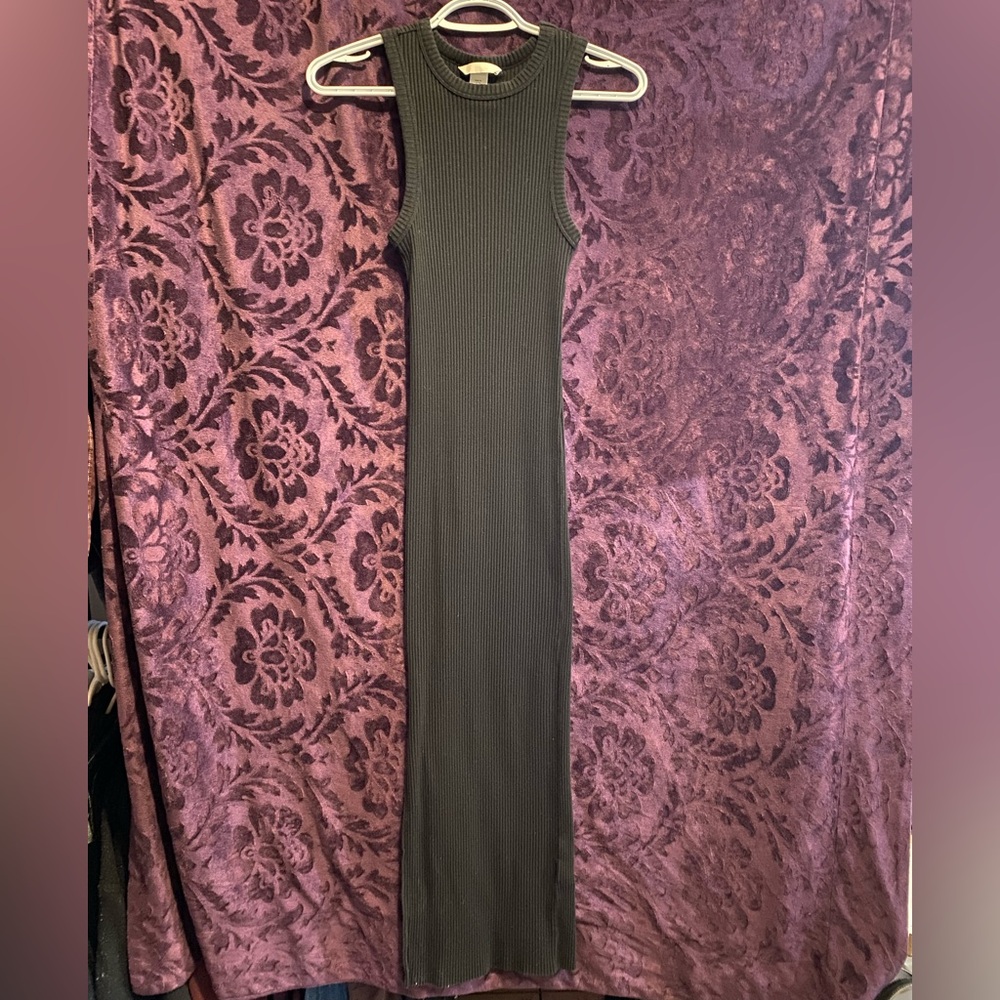 H&M black Ribbed Maxi Dress